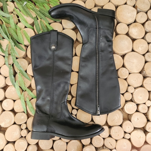 NWOB Frye Melissa Button Inside Zipper Leather Boots - Picture 2 of 8
